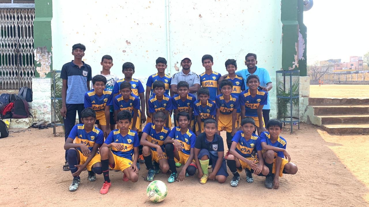 PSA U14 team on the ground